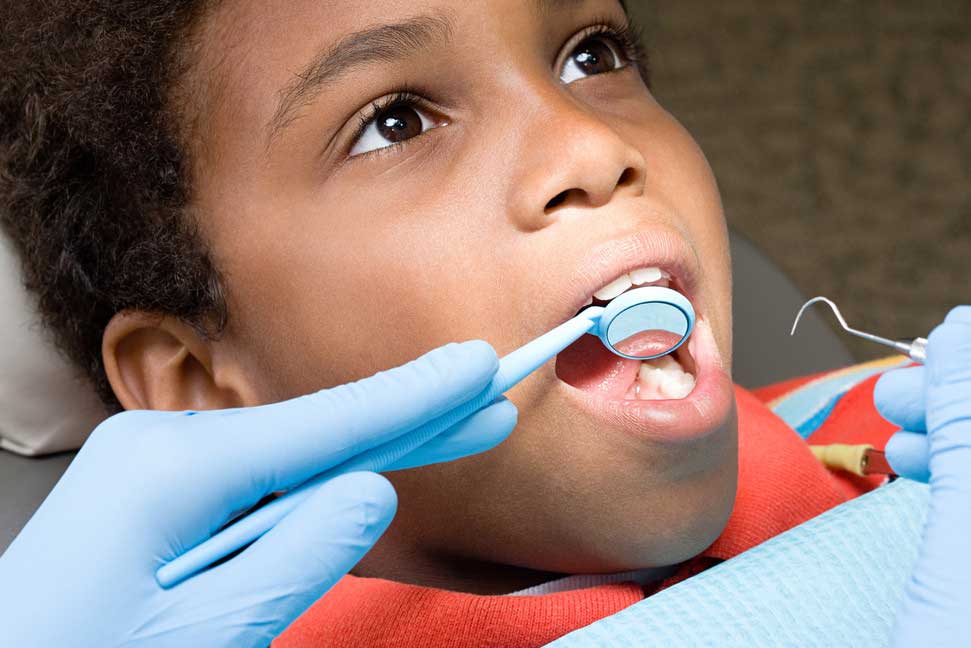 child having a dental checkup
